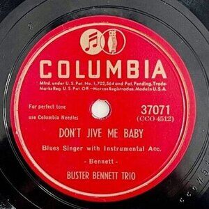 Buster Bennett Blues 78 Record WW2 Trio Boogie Woogie Jive 1940s 10" VRF78